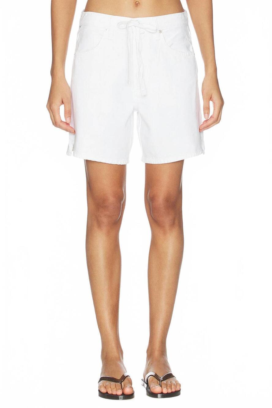 NEW CITIZENS OF HUMANITY brynn drawstring short in white